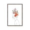 Picture of Orange Floral Figurative _GroupedProduct_Rectangle_Portrait_Framed_Matted_