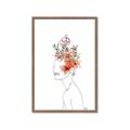 Picture of Orange Floral Figurative _GroupedProduct_Rectangle_Portrait_Framed_Matted_