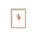 Picture of Orange Floral Figurative _GroupedProduct_Rectangle_Portrait_Framed_Matted_