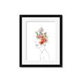 Picture of Orange Floral Figurative _GroupedProduct_Rectangle_Portrait_Framed_Matted_