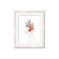 Picture of Orange Floral Figurative _GroupedProduct_Rectangle_Portrait_Framed_Matted_