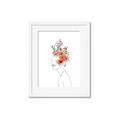 Picture of Orange Floral Figurative _GroupedProduct_Rectangle_Portrait_Framed_Matted_