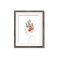 Picture of Orange Floral Figurative _GroupedProduct_Rectangle_Portrait_Framed_Matted_