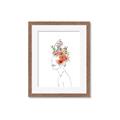Picture of Orange Floral Figurative _GroupedProduct_Rectangle_Portrait_Framed_Matted_