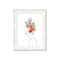 Picture of Orange Floral Figurative _GroupedProduct_Rectangle_Portrait_Framed_Matted_