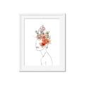 Picture of Orange Floral Figurative _GroupedProduct_Rectangle_Portrait_Framed_Matted_