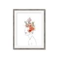 Picture of Orange Floral Figurative _GroupedProduct_Rectangle_Portrait_Framed_Matted_