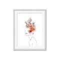 Picture of Orange Floral Figurative _GroupedProduct_Rectangle_Portrait_Framed_Matted_