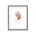 Picture of Orange Floral Figurative _GroupedProduct_Rectangle_Portrait_Framed_Matted_