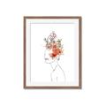 Picture of Orange Floral Figurative _GroupedProduct_Rectangle_Portrait_Framed_Matted_