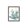 Picture of Teal Shoe Garden  _GroupedProduct_Rectangle_Portrait_Framed_Matted_