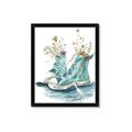Picture of Teal Shoe Garden  _GroupedProduct_Rectangle_Portrait_Framed_Matted_
