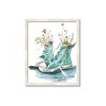 Picture of Teal Shoe Garden  _GroupedProduct_Rectangle_Portrait_Framed_Matted_