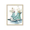 Picture of Teal Shoe Garden  _GroupedProduct_Rectangle_Portrait_Framed_Matted_