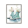 Picture of Teal Shoe Garden  _GroupedProduct_Rectangle_Portrait_Framed_Matted_