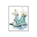 Picture of Teal Shoe Garden  _GroupedProduct_Rectangle_Portrait_Framed_Matted_