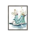 Picture of Teal Shoe Garden  _GroupedProduct_Rectangle_Portrait_Framed_Matted_