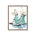 Picture of Teal Shoe Garden  _GroupedProduct_Rectangle_Portrait_Framed_Matted_