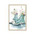 Picture of Teal Shoe Garden  _GroupedProduct_Rectangle_Portrait_Framed_Matted_