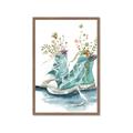 Picture of Teal Shoe Garden  _GroupedProduct_Rectangle_Portrait_Framed_Matted_
