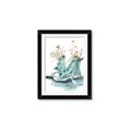 Picture of Teal Shoe Garden  _GroupedProduct_Rectangle_Portrait_Framed_Matted_