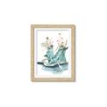 Picture of Teal Shoe Garden  _GroupedProduct_Rectangle_Portrait_Framed_Matted_