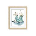Picture of Teal Shoe Garden  _GroupedProduct_Rectangle_Portrait_Framed_Matted_