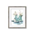 Picture of Teal Shoe Garden  _GroupedProduct_Rectangle_Portrait_Framed_Matted_