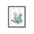 Picture of Teal Shoe Garden  _GroupedProduct_Rectangle_Portrait_Framed_Matted_