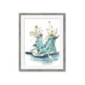 Picture of Teal Shoe Garden  _GroupedProduct_Rectangle_Portrait_Framed_Matted_