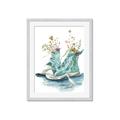 Picture of Teal Shoe Garden  _GroupedProduct_Rectangle_Portrait_Framed_Matted_