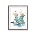 Picture of Teal Shoe Garden  _GroupedProduct_Rectangle_Portrait_Framed_Matted_