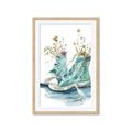 Picture of Teal Shoe Garden  _GroupedProduct_Rectangle_Portrait_Framed_Matted_