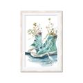 Picture of Teal Shoe Garden  _GroupedProduct_Rectangle_Portrait_Framed_Matted_