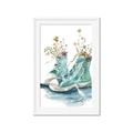 Picture of Teal Shoe Garden  _GroupedProduct_Rectangle_Portrait_Framed_Matted_
