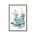 Picture of Teal Shoe Garden  _GroupedProduct_Rectangle_Portrait_Framed_Matted_
