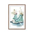 Picture of Teal Shoe Garden  _GroupedProduct_Rectangle_Portrait_Framed_Matted_