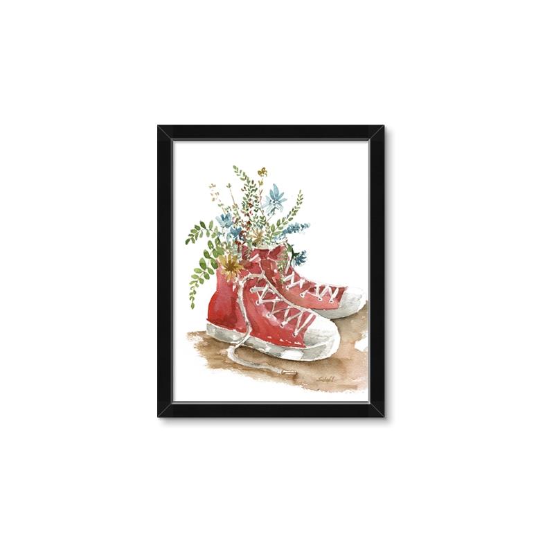 Picture of Red Shoe Garden  _GroupedProduct_Rectangle_Portrait_Framed_Matted_
