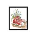 Picture of Red Shoe Garden  _GroupedProduct_Rectangle_Portrait_Framed_Matted_
