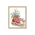 Picture of Red Shoe Garden  _GroupedProduct_Rectangle_Portrait_Framed_Matted_