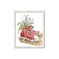 Picture of Red Shoe Garden  _GroupedProduct_Rectangle_Portrait_Framed_Matted_