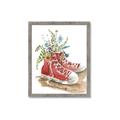 Picture of Red Shoe Garden  _GroupedProduct_Rectangle_Portrait_Framed_Matted_
