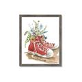 Picture of Red Shoe Garden  _GroupedProduct_Rectangle_Portrait_Framed_Matted_