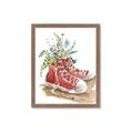 Picture of Red Shoe Garden  _GroupedProduct_Rectangle_Portrait_Framed_Matted_