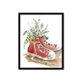 Picture of Red Shoe Garden  _GroupedProduct_Rectangle_Portrait_Framed_Matted_