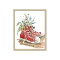 Picture of Red Shoe Garden  _GroupedProduct_Rectangle_Portrait_Framed_Matted_