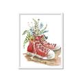 Picture of Red Shoe Garden  _GroupedProduct_Rectangle_Portrait_Framed_Matted_