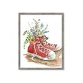 Picture of Red Shoe Garden  _GroupedProduct_Rectangle_Portrait_Framed_Matted_