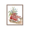 Picture of Red Shoe Garden  _GroupedProduct_Rectangle_Portrait_Framed_Matted_