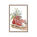 Picture of Red Shoe Garden  _GroupedProduct_Rectangle_Portrait_Framed_Matted_